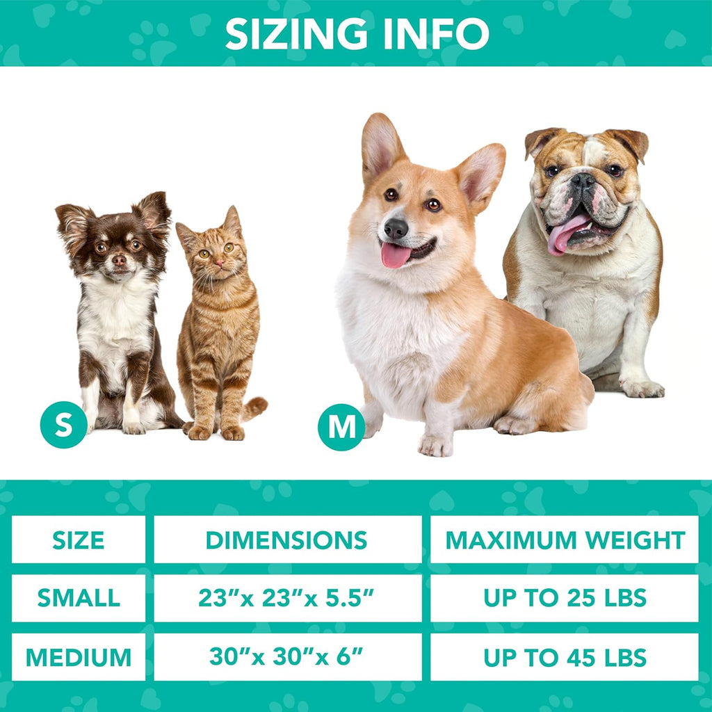 Calming Dog Bed for Small & Medium Dogs and Cats, 30 round Donut Dog Bed, Washable Fluffy Faux Fur Puppy & Cat Bed, Anti-Anxiety Plush Cuddler Pet Bed with Anti-Slip Bottom - Light Gray