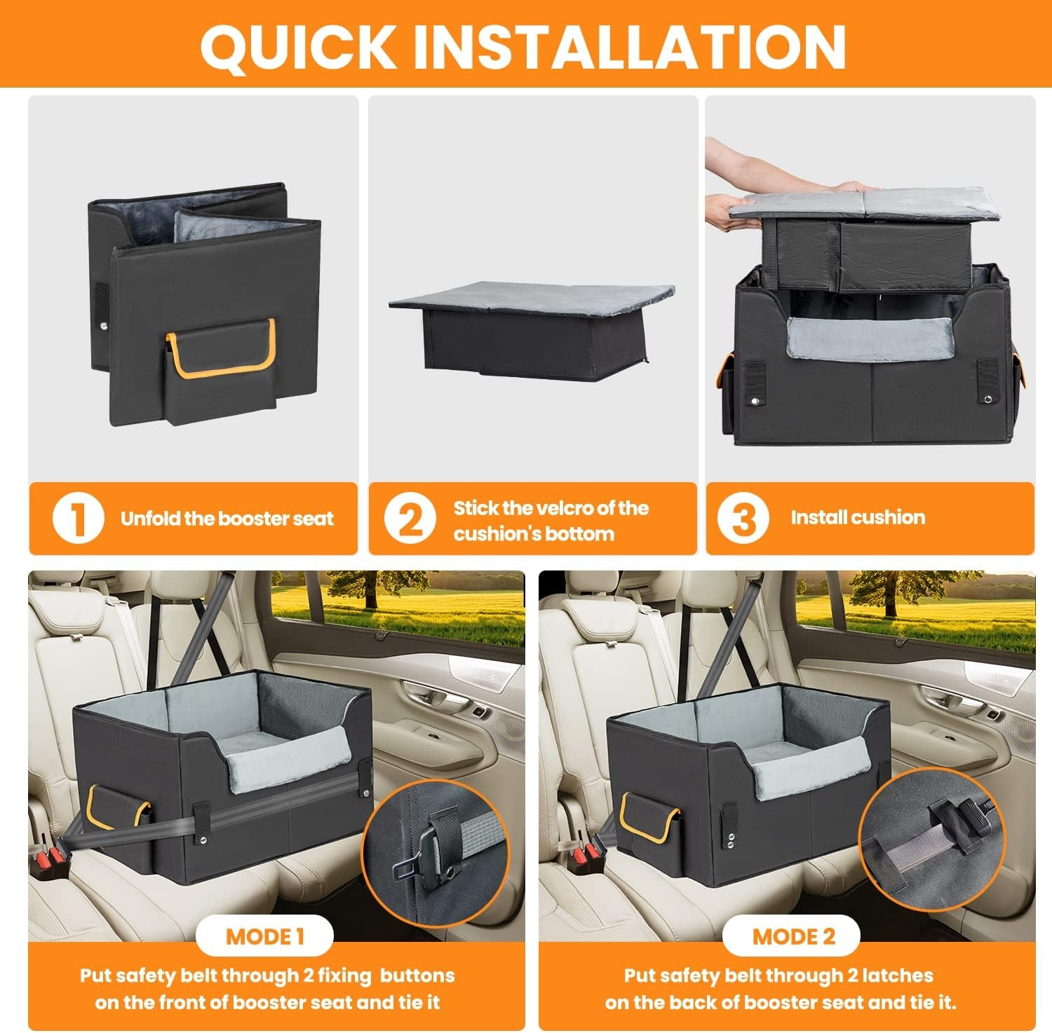 Elevate Your Pet's Travel Experience with Our Premium Dog Car Seat - Perfect Booster Seat for Small Dogs and Cats